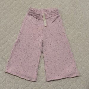 Millk 3Y Pink Sprinkle Knit Wide-Leg Pants
